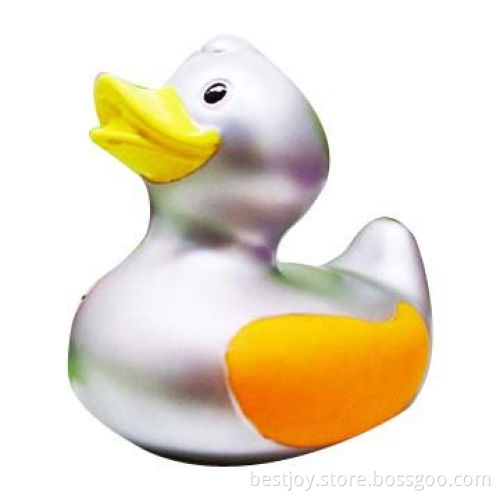 Metallic Look Bath Rubber Duck with CE, RoHS Marks, Suitable for Holiday GiftsNew